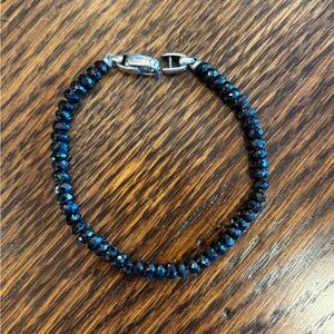 Authentic David Yurman men’s black spinel Beaded Bracelet. Excellent condition
